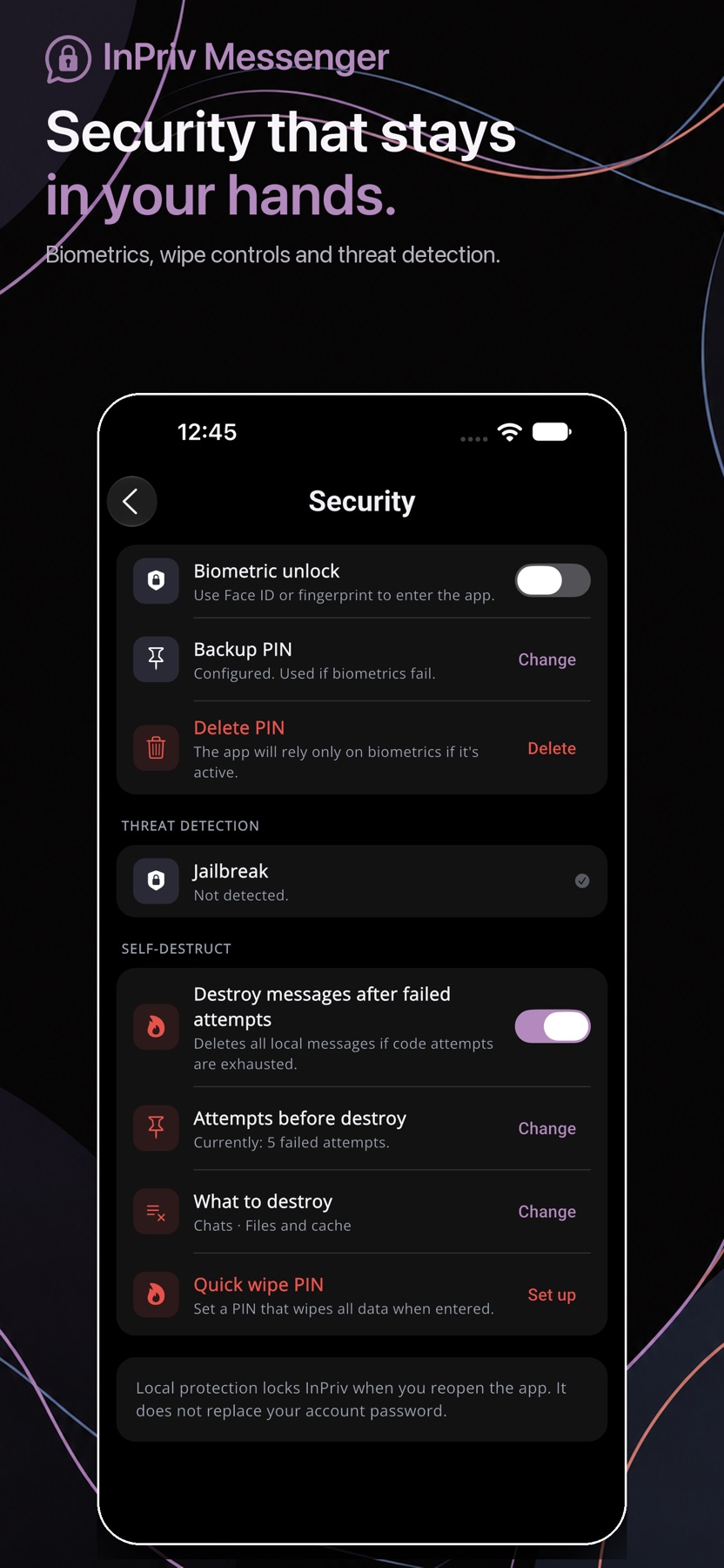InPriv privacy and security controls
